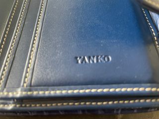 Cartera monedero piel Yanko azul Klein