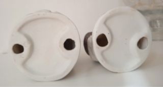 Coppia Statuine Porcellana Biscuit Vintage