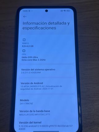 Xiaomi Redmi Note 14 256GB , raya en la pantalla