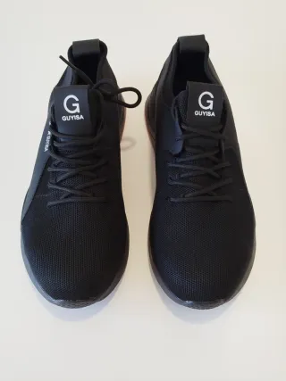 Zapatos de seguridad GUYISA negros y rojos