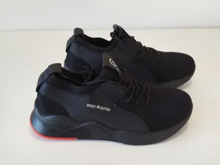 Zapatos de seguridad GUYISA negros y rojos