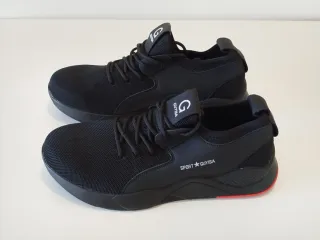 Zapatos de seguridad GUYISA negros y rojos