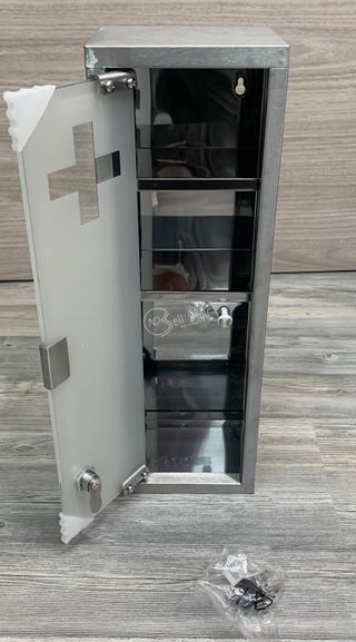 Armadietto porta medicinali in vetro