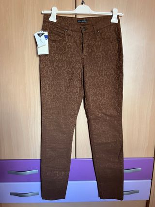 Pantalones Lcdn Estampados Talla 40 Marrones
