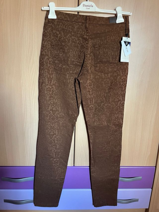 Pantalones Lcdn Estampados Talla 40 Marrones