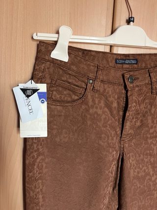 Pantalones Lcdn Estampados Talla 40 Marrones