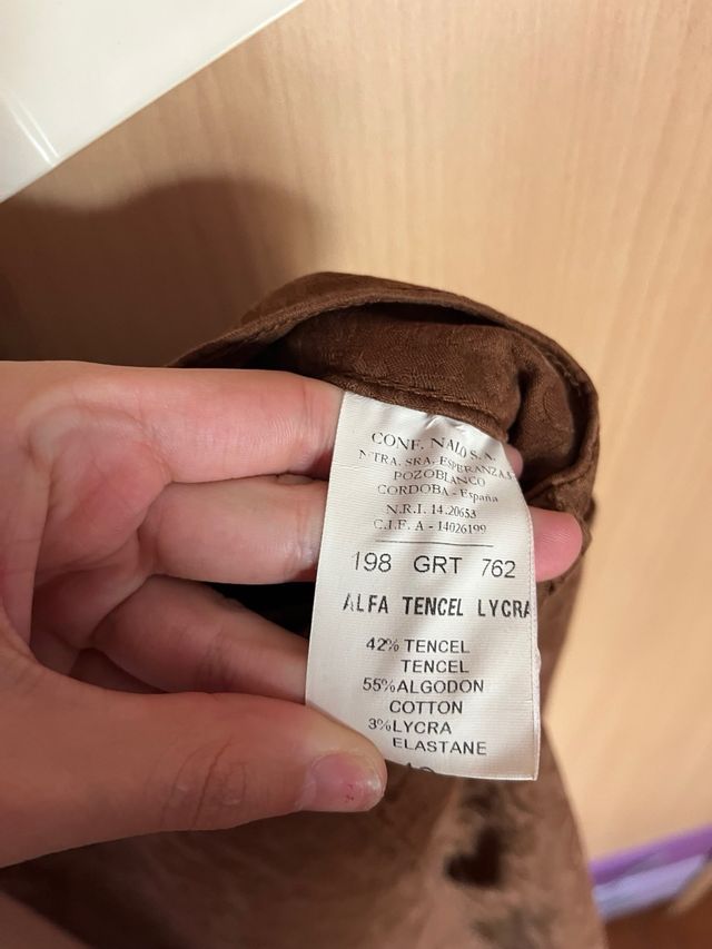 Pantalones Lcdn Estampados Talla 40 Marrones