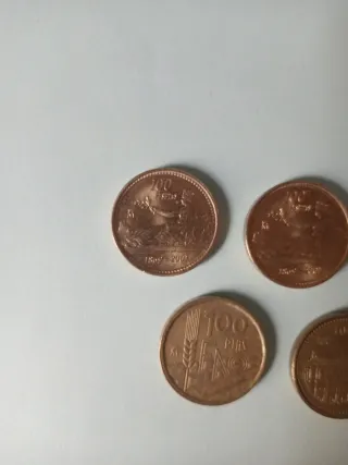 Lote 5 monedas Juan Carlos I Rey de España