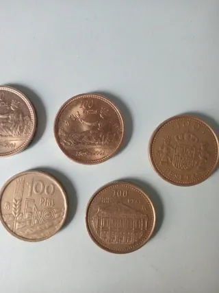 Lote 5 monedas Juan Carlos I Rey de España