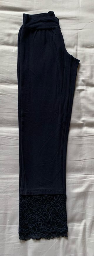 Fuseaux blu con pizzo