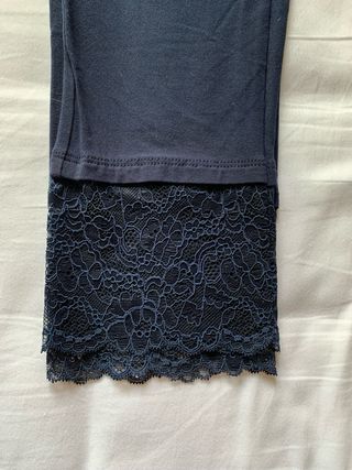 Fuseaux blu con pizzo