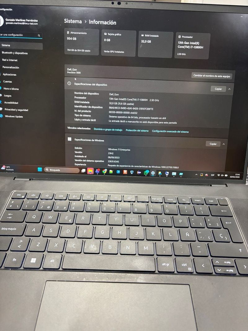 Dell Precision 5680 | i7-13800H | RTX 2000 Ada afbeelding 10