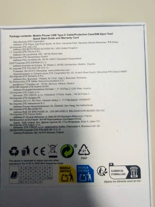 ZTE Blade A76 5G 128GB Azul Nuevo(2 unidades)