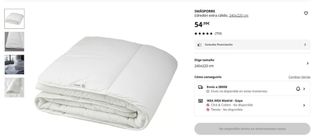 Edredón IKEA SMÅSPORRE 240x270cm Blanco