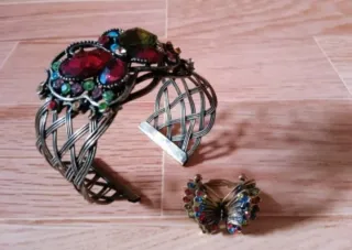 Pulsera ancha (brazalete) + Anillo Mariposa NUEVO!