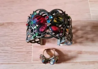 Pulsera ancha (brazalete) + Anillo Mariposa NUEVO!