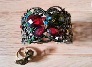 Pulsera ancha (brazalete) + Anillo Mariposa NUEVO!