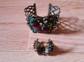 Pulsera ancha (brazalete) + Anillo Mariposa NUEVO!