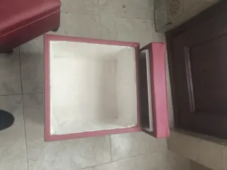 Puff Taburete Cuadrado Piel