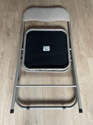 Silla plegable beige x2