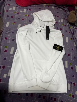 Sudadera Stone Island Blanca Talla S