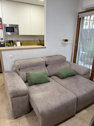 Sofá 3 plazas extraíble tela beige