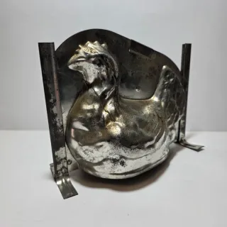 Stampo forma gallina in metallo per dolci pasquali
