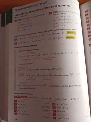 Libro di matematica