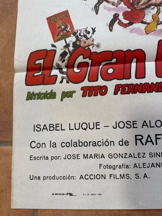 Cartel de cine El Gran Mogollón