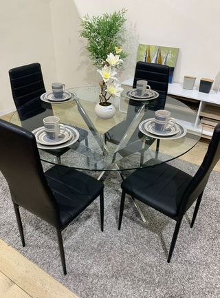Mesa Comedor 120cm de Calidad con Sillas