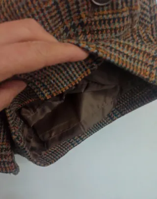 Pantalón corto cuadros marrón