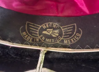 Sombrero Mexicano Charro Negro y Dorado VENTA EN P