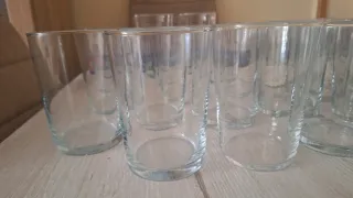 Vasos de sidra de cristal