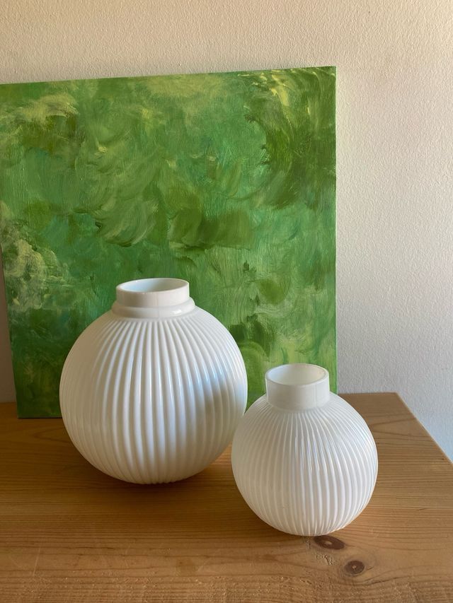 Superposicion tulipas opalina vintage