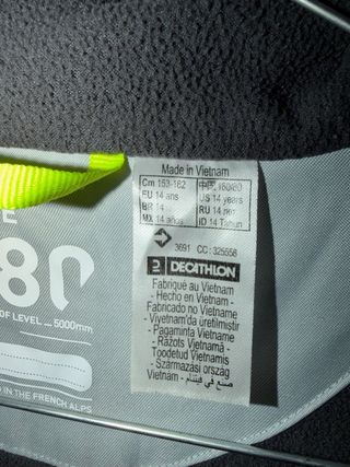 Giubbotto neve Wedze 10/12 anni