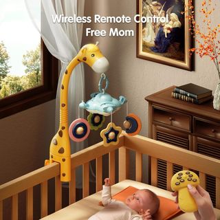 TUMAMA Movil Cuna Bebe, Juguete de Cuna 3 en 1 con