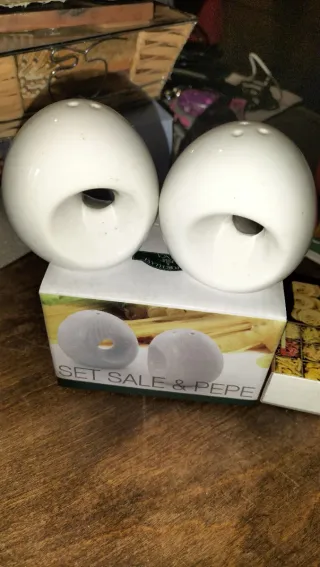 Set Sale e Pepe Porcellana Bianca
