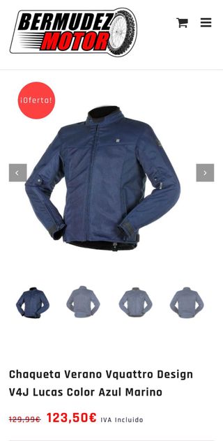 Chaqueta Moto Vquattro Azul Talla L