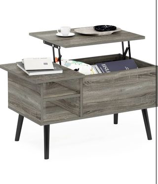 Mesa de centro elevable madera y metal