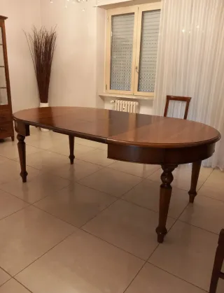 Tavolo rotondo in rovere allungabile