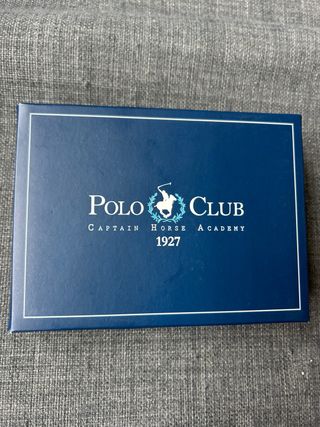Cartera monedero Polo Club piel negra