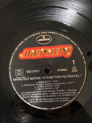 Vinilo Swing Out Sister It's Better To Travel