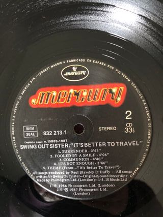 Vinilo Swing Out Sister It's Better To Travel