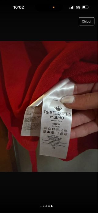 Rebelqueen maglia rossa taglia M