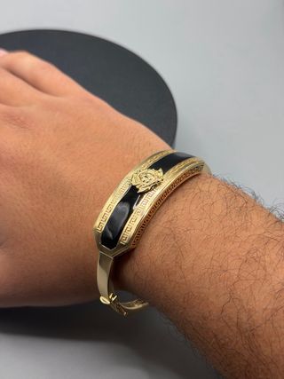Ref368 Pulsera/caña de oro de 18k medusa
