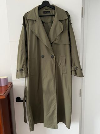 Gabardina Zara Verde Militar Talla M