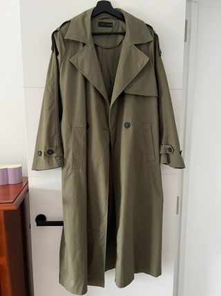 Gabardina Zara Verde Militar Talla M