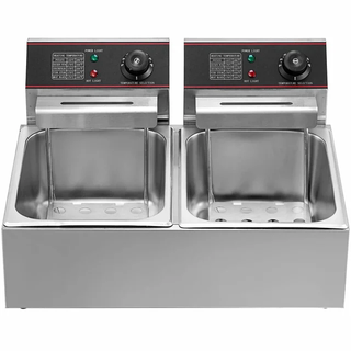 Friggitrici elettriche 12L e 6000W con cesta doppia NUOVA