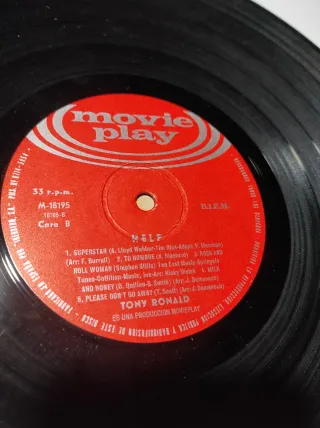 Vinilo Tony Ronald - HELP (1971)