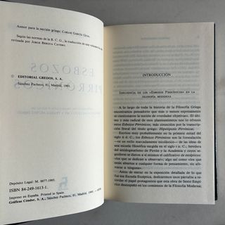 Sexto Empírico: Esbozos pirrónicos (Gredos)